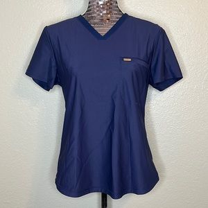 Cherokee Navy Scrub Top Medium